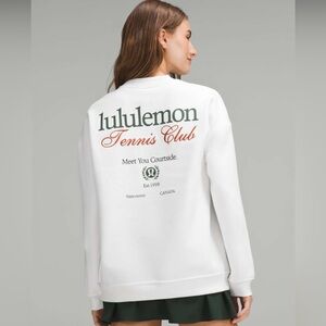NWT Lululemon Fleece Pullover *Tennis Club Rare 
White / Alouette